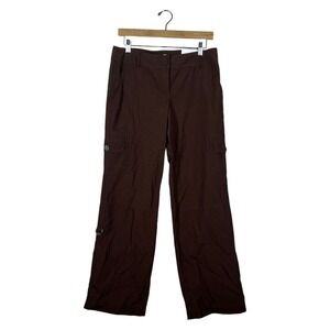 NWT Ann Taylor Loft Marisa Solid Cargo Pants Brown Gorpcore Utility Size 6